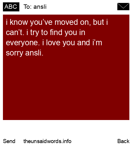 unsent message to ansli