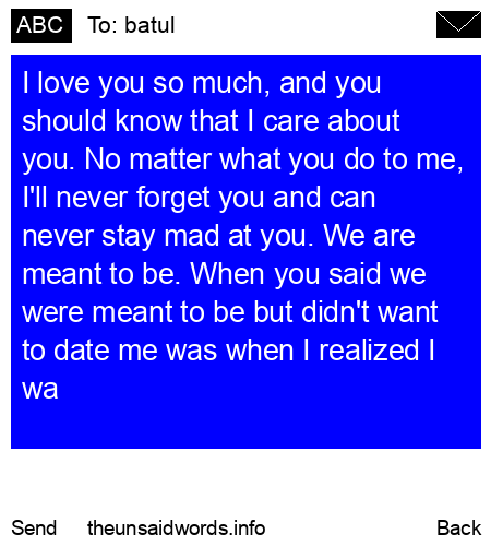 unsent message to batul