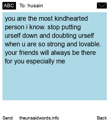 unsent message to husain
