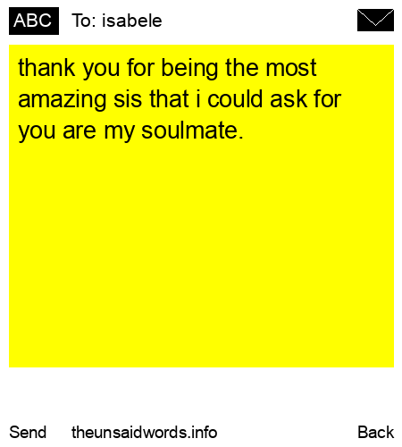 unsent message to isabele