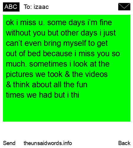 unsent message to izaac