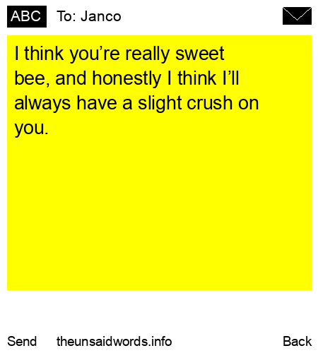unsent message to Janco