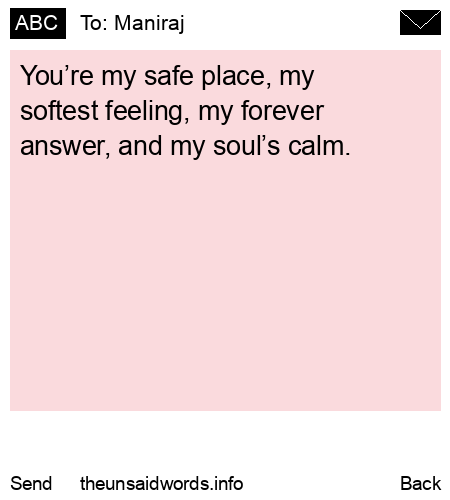 unsent message to Maniraj