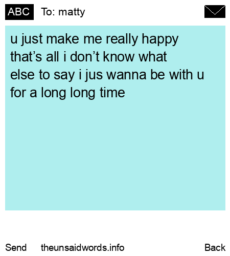 unsent message to matty
