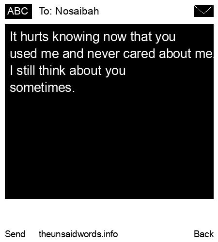 unsent message to Nosaibah