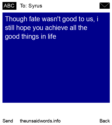 unsent message to Syrus