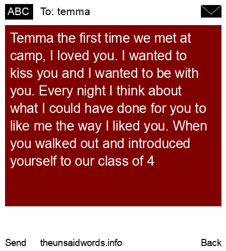 unsent message to temma