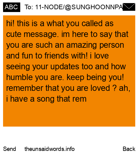 unsent message to 11-NODE/@SUNGHOONNPARK