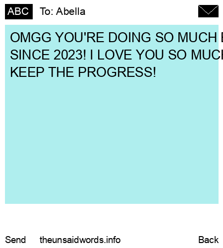 unsent message to Abella