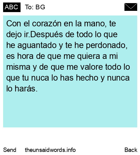 unsent message to BG