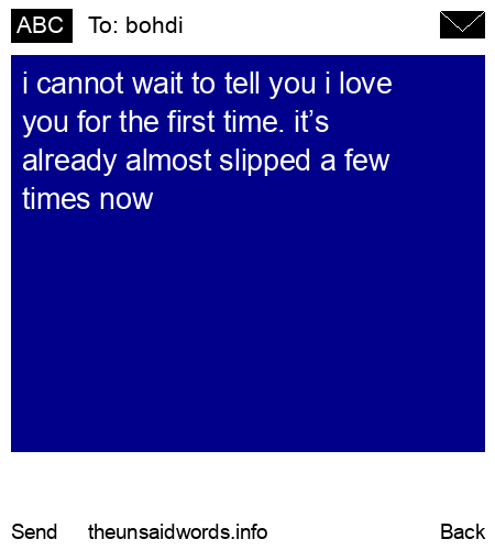 unsent message to bohdi