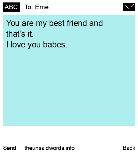 unsent message to Eme 