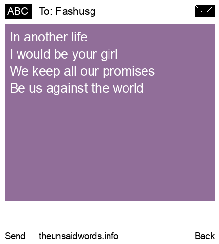unsent message to Fashusg