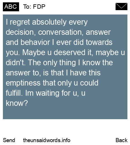unsent message to FDP