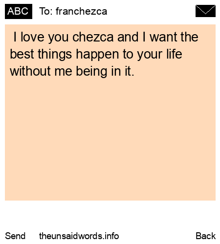 unsent message to franchezca 