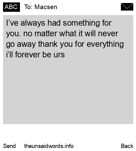 unsent message to Macsen