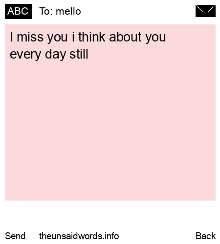 unsent message to mello