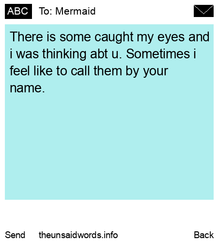 unsent message to Mermaid