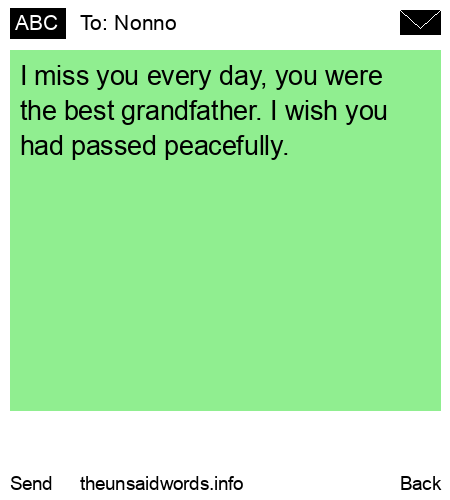 unsent message to Nonno