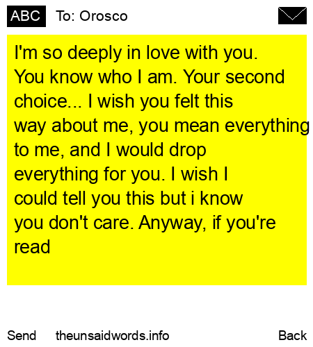 unsent message to Orosco