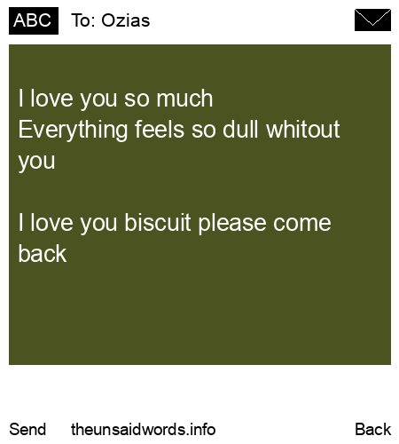 unsent message to Ozias