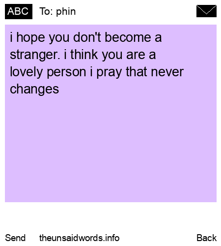 unsent message to phin