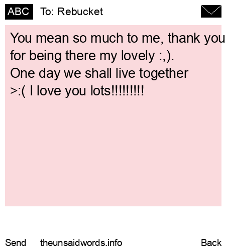 unsent message to Rebucket