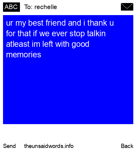 unsent message to rechelle 