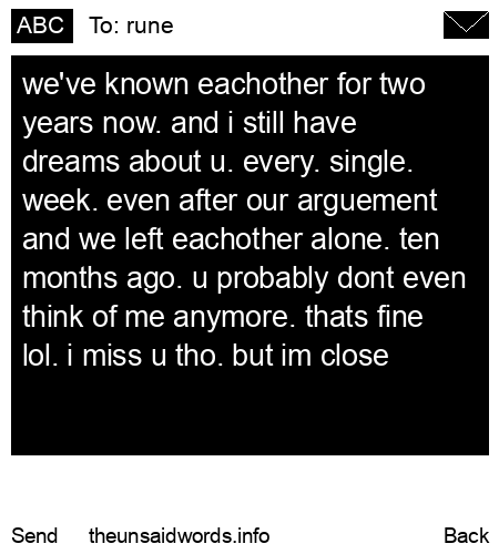 unsent message to rune