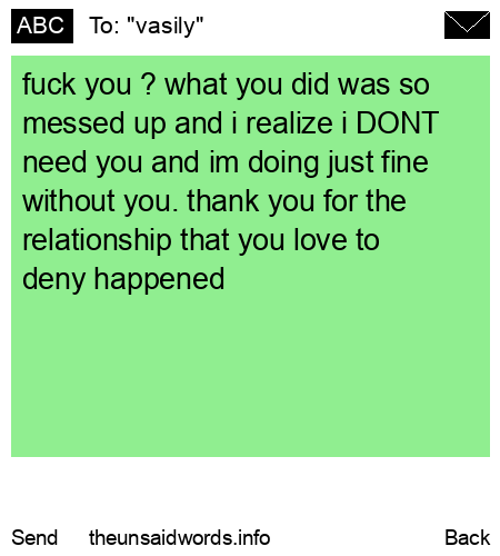 unsent message to "vasily"