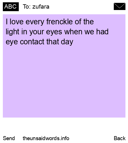 unsent message to zufara