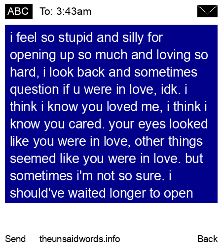 unsent message to 3:43am