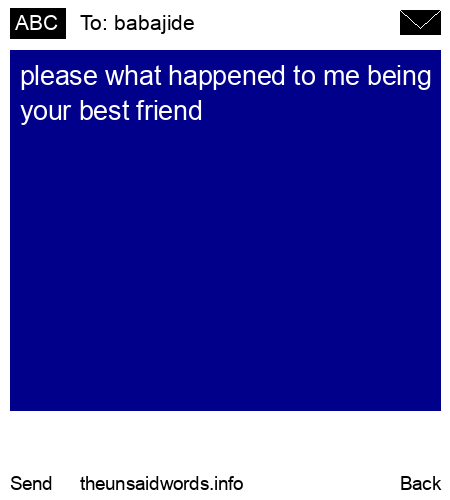 unsent message to babajide