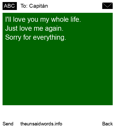 unsent message to Capitán