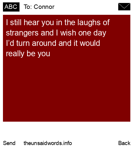 unsent message to Connor
