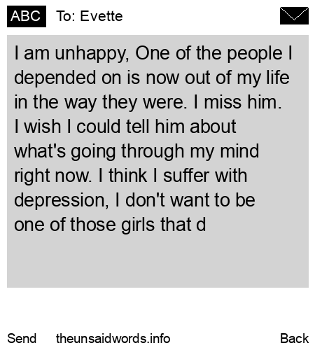 unsent message to Evette