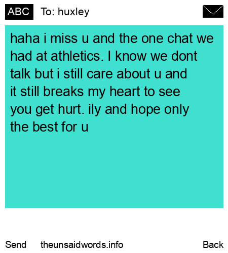 unsent message to huxley