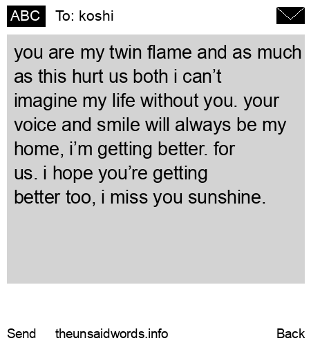 unsent message to koshi