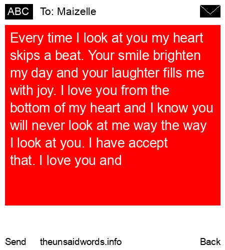 unsent message to Maizelle