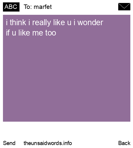 unsent message to marfet