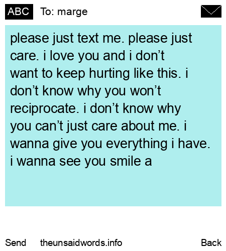 unsent message to marge