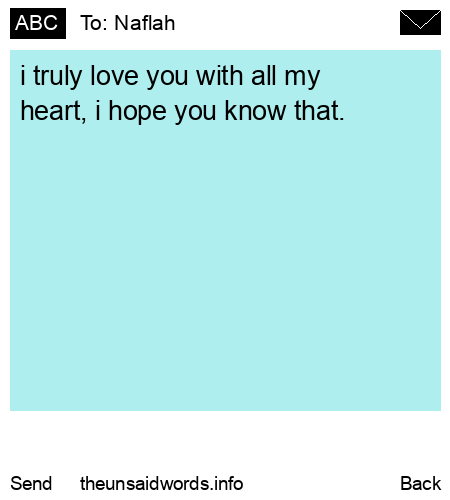 unsent message to Naflah