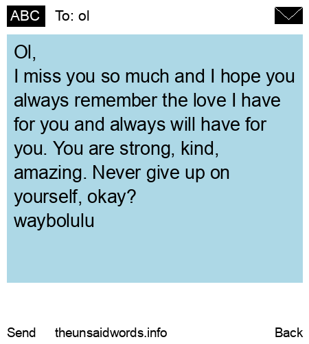 unsent message to ol