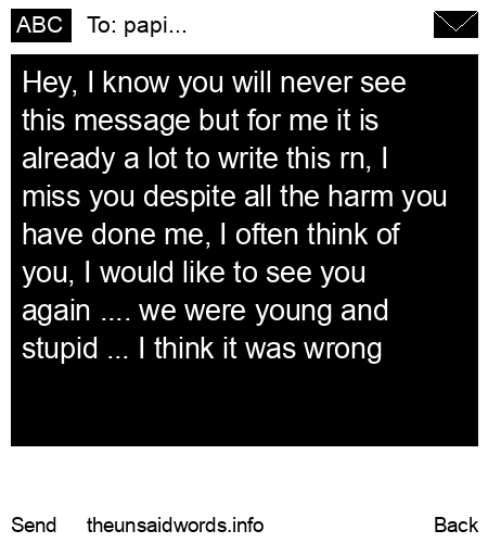 unsent message to papi...