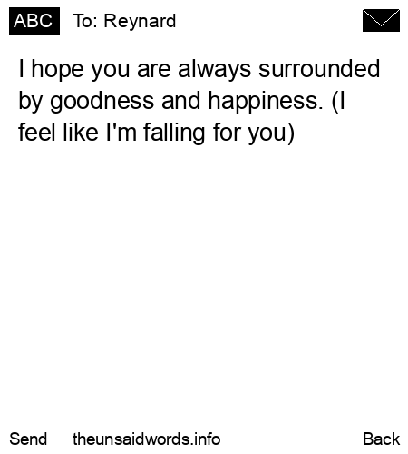unsent message to Reynard 