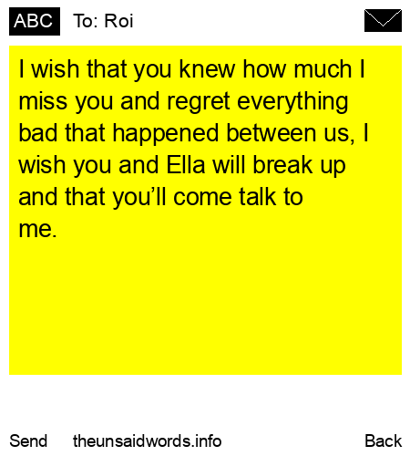 unsent message to Roi