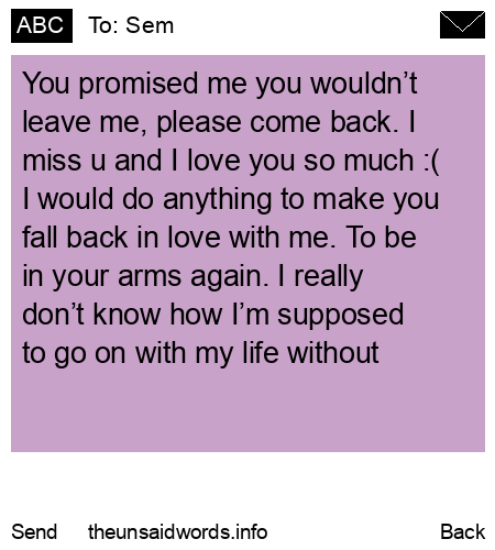 unsent message to Sem