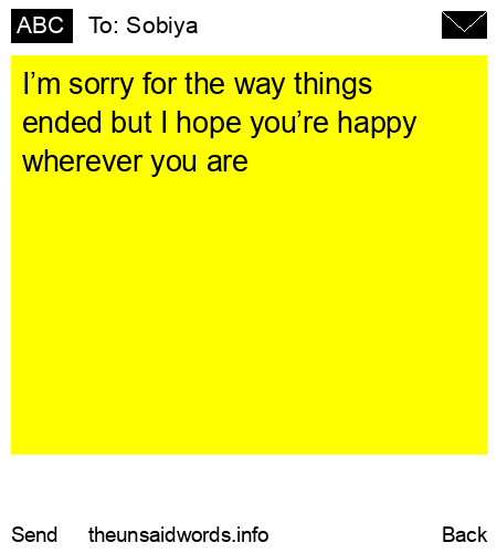 unsent message to Sobiya
