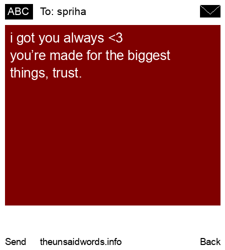 unsent message to spriha
