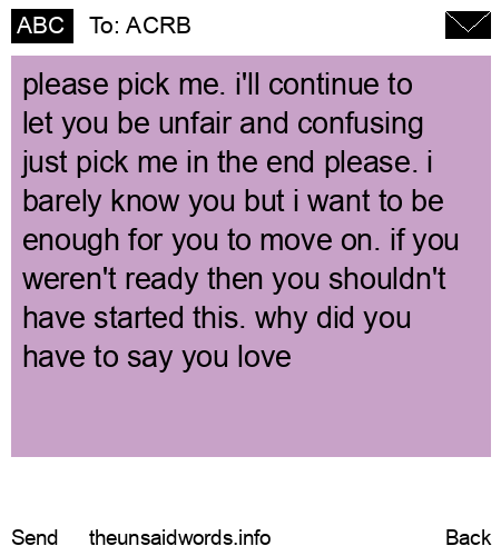 unsent message to ACRB